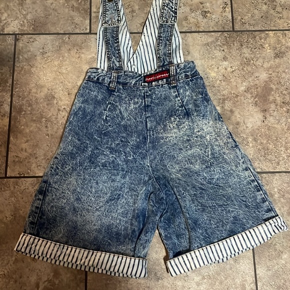 Vintage Breaker Sportswear Acid Wash 80’s-90’s Overalls Size 5 - Picture 4 of 14